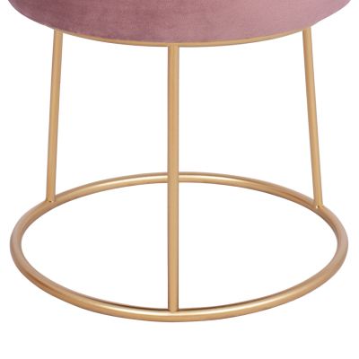 Stool Karlo HM8411.02 Rotten apple with gold Base ''36x38  cm