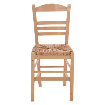 Традиционен стол със слама небоядисан HM10369.02