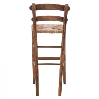 Традиционен стол със слама цвят орех HM10372.01