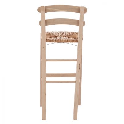 Traditional Stool with straw Unpainted HM10372.02