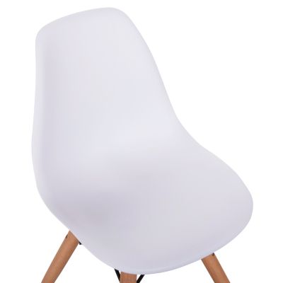 Chair Twist Kid HM8453.01 with wooden legs and seat PP white 31x34x55.5H