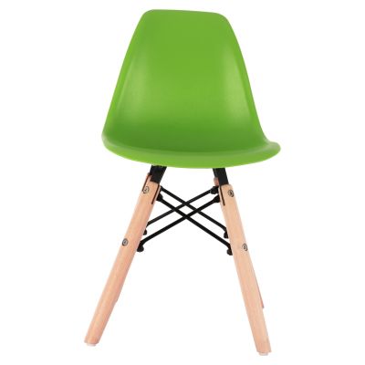 Стол Twist Kid HM8453.03 с дървени крака и зелена седалка 30,5x33x59 см