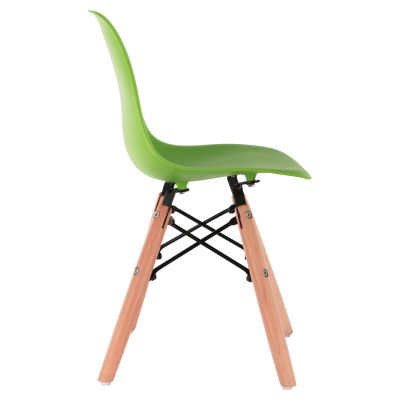 Стол Twist Kid HM8453.03 с дървени крака и зелена седалка 30,5x33x59 см
