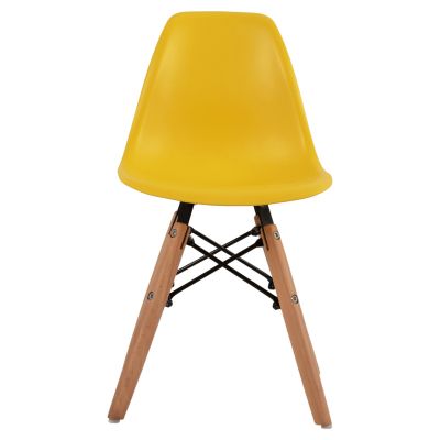 Стол Twist Kid HM8453.04 с дървени крака и седалка Yellow PP 30,5x33x59 cm
