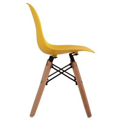 Стол Twist Kid HM8453.04 с дървени крака и седалка Yellow PP 30,5x33x59 cm