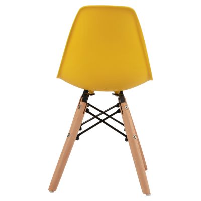 Стол Twist Kid HM8453.04 с дървени крака и седалка Yellow PP 30,5x33x59 cm