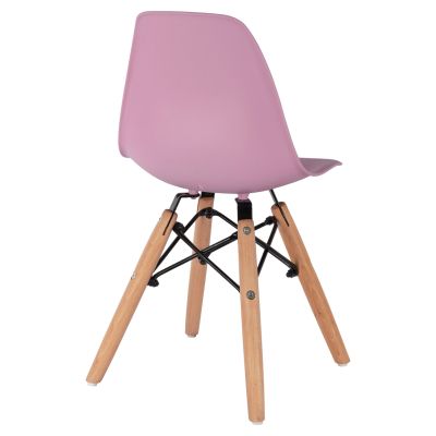 Стол Twist Kid HM8453.05 с дървени крака и седалка Pink PP 30,5x33x59 cm