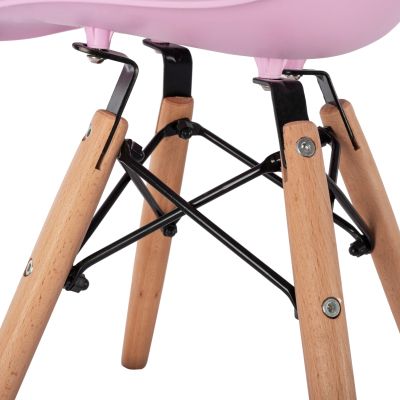 Стол Twist Kid HM8453.05 с дървени крака и седалка Pink PP 30,5x33x59 cm