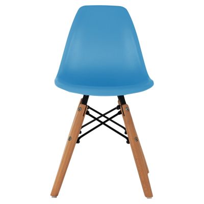 Chair Twist Kid HM8453.08 with wooden legs & seat Blue PP 30,5x33x59 cm