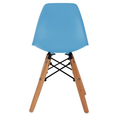 Chair Twist Kid HM8453.08 with wooden legs & seat Blue PP 30,5x33x59 cm