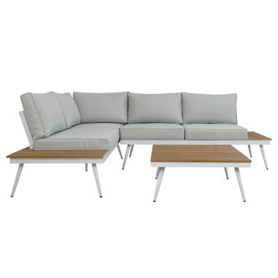 Corner Sofa Aluminum with Table for outdoor spaces HM5126.11