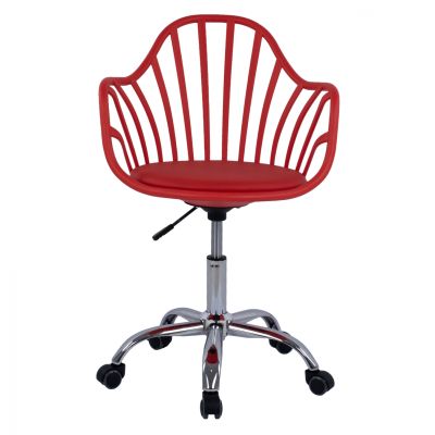 Office Chair Becky HM8457.04 Red Color 57x57x96 cm