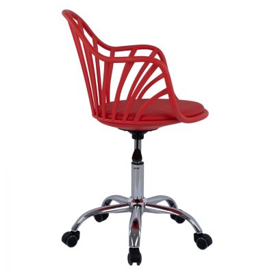 Office Chair Becky HM8457.04 Red Color 57x57x96 cm