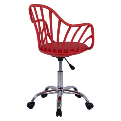Office Chair Becky HM8457.04 Red Color 57x57x96 cm