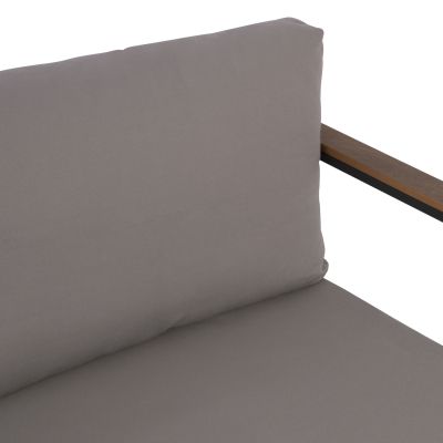 OUTDOOR 2-SEATER SOFA SAFIYA HM5523.02 ALUMINUM IN ANTHRACITE--GREY CUSHIONS 144x70x85Hcm.