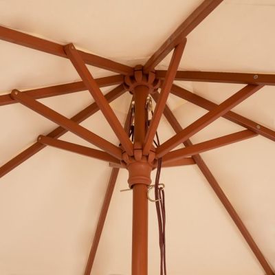 Professional umbrella 3m with wooden frame HM6020 Beige