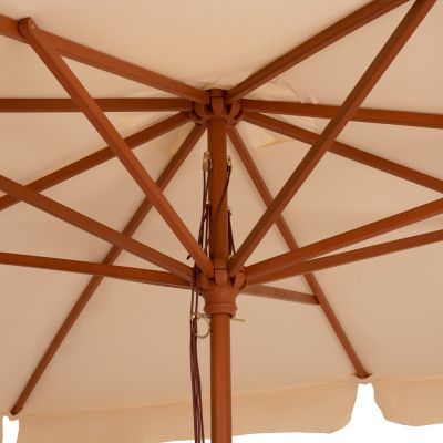Professional umbrella 4x4m with wooden frame HM6023 Beige