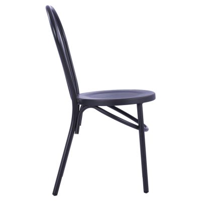 Aluminum chair Vienna Type Black Rusty HM5557.01 42x52x88,5 cm.