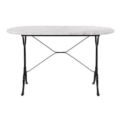 Table with base from cast iron HM440 with marble oval 120x59x72