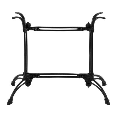 Base from cast iron two columns HM443 in black color 82X50X71H
