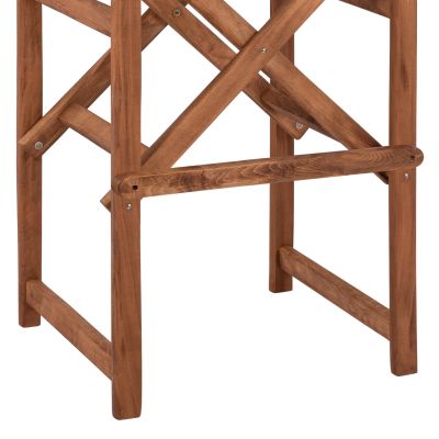 Stool Bar Director's Walnut with pillow pvc blue HM10374.01