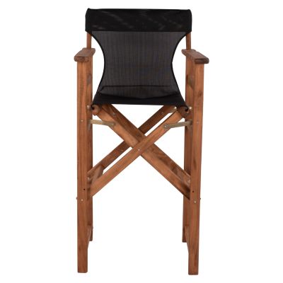 Бар стол Director's Орех с възглавница pvc черен HM10374.05