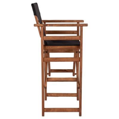 Бар стол Director's Орех с възглавница pvc черен HM10374.05