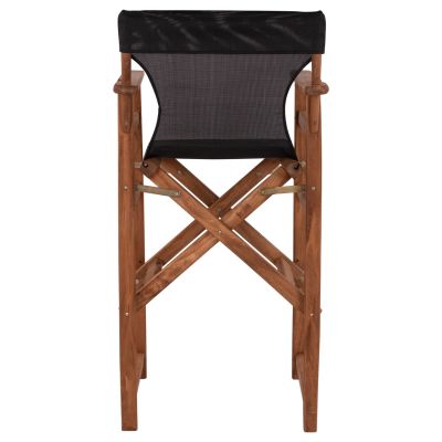 Бар стол Director's Орех с възглавница pvc черен HM10374.05