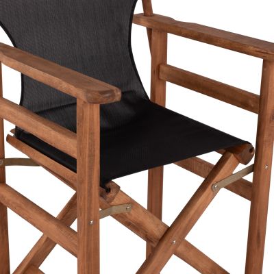 Бар стол Director's Орех с възглавница pvc черен HM10374.05