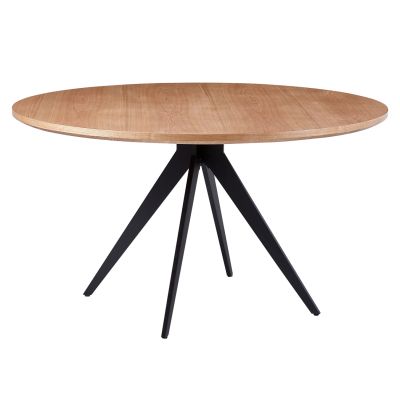 DINING TABLE GRIPPEN HM9452.03 ROUND WITH ASHTREE VENEER IN NATURAL&RUSTIC STYLE Φ140x75Hcm.