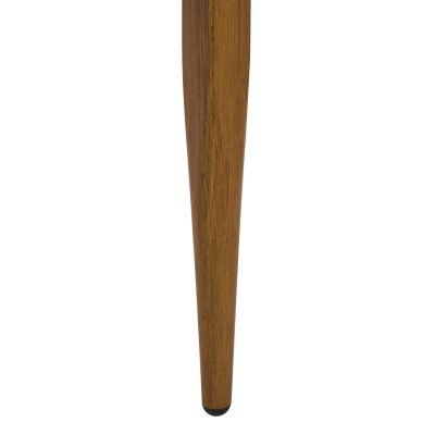 Aluminum Table Bamboo Look with glass 100x58x46 HM5551.01