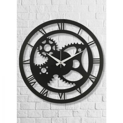 WALL CLOCK METAL BLACK HM7447 Φ50 cm.