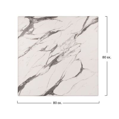 Table Desktop Werzalit 80x80 Marble White-Grey 5654 HM5231.11