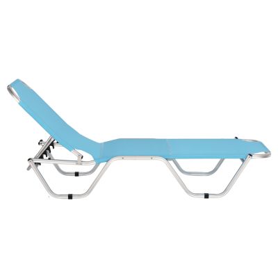 Professional Sunbed Aluminum HM5071.08 Light Blue 60x195x30 cm