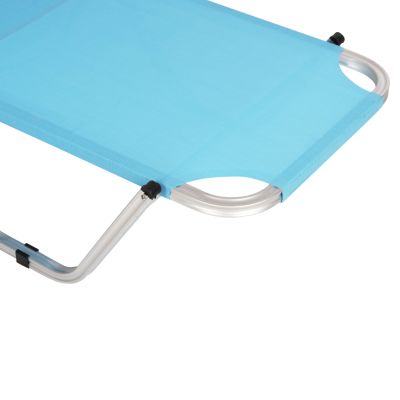 Professional Sunbed Aluminum HM5071.08 Light Blue 60x195x30 cm