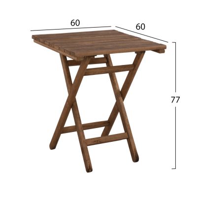 Director's Table LIMNOS 60x60x72 solid oak wood Walnut Color HM5647.01