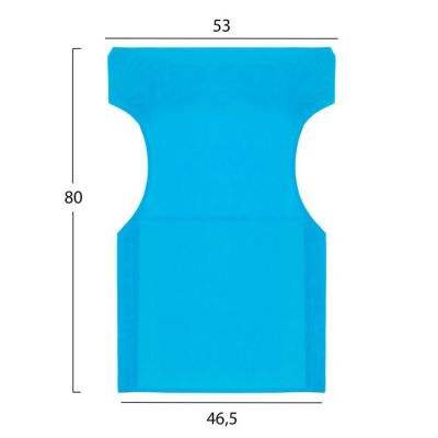 Replacement pillow light blue 2x1 for director's armchair HM5272.08 46,5χ53χ80