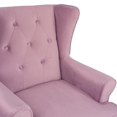 Armchair Lilac color velvet Brandon 81x83x101cm HM3073.12