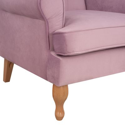 Armchair Lilac color velvet Brandon 81x83x101cm HM3073.12