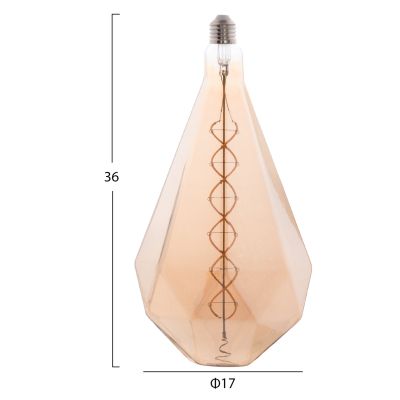 LIGHT BULB HM4057 LED FILAMENT 8W E27 3000K GOLD COLOR DIMMABLE