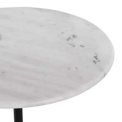 Table with base from cast iron HM5608 with marble Round Φ60Χ71cm