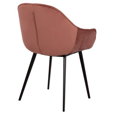 VELVET ARMCHAIR DUSTY PINK HM8489.02 58Χ63Χ84Υ cm.