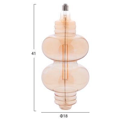 LIGHT BULB LED FILAMENT 8W E27 3000K GOLD COLOR DIMMABLE HM4053.02