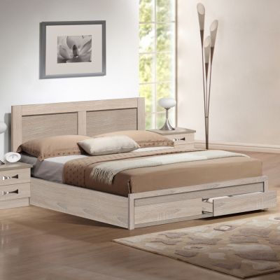 Легло Capri HM399.02 с 2 чекмеджета Sonoma 160x200см