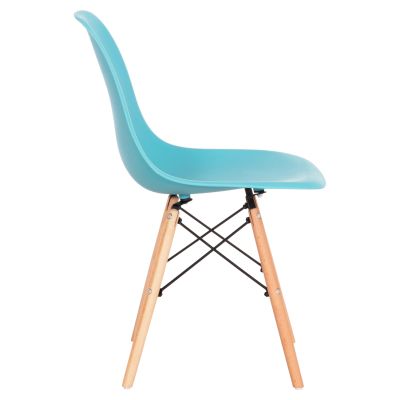 Стол с дървени крака и седалка Twist PP Light Blue HM8460.08 46x50x82 см