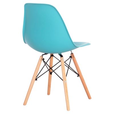 Стол с дървени крака и седалка Twist PP Light Blue HM8460.08 46x50x82 см
