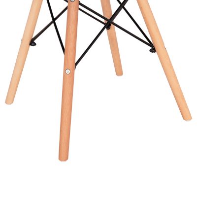 Стол с дървени крака и седалка Twist PP Light Blue HM8460.08 46x50x82 см