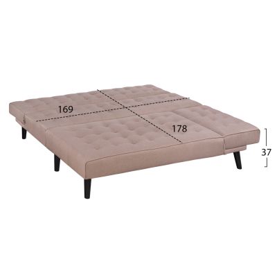 Ъглов диван двустранен Zelda HM3154.02 бежов плат 254x163x74см