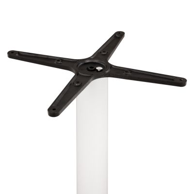 Metallic Base White Matte 46x46x72H with cross 46x46 and adjusters HM438.02