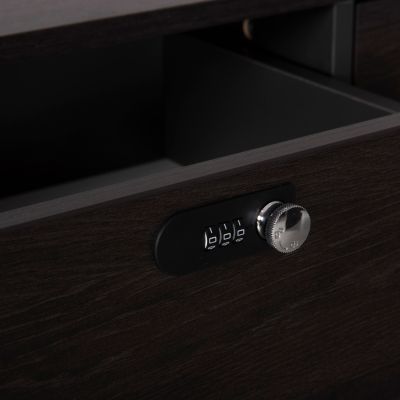 Professional office right corner Rosewood HM2083R 220x180x76Ηcm